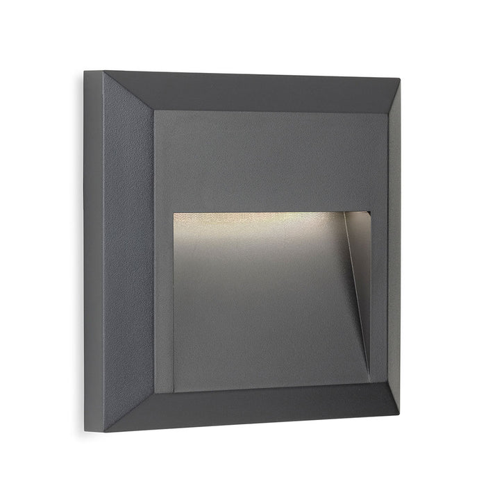 Enzo LED Resin Wall & Step Light - Square Graphite