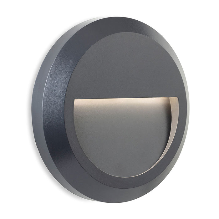 Enzo LED Resin Wall & Step Light - Round Graphite