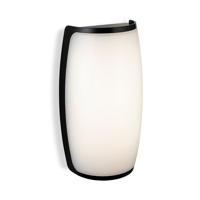 Apollo LED Resin Wall Light Black with White Polycarbonate Diffuser