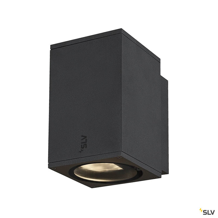 ENOLA SQUARE M, single outdoor LED surface-mounted wall light anthracite