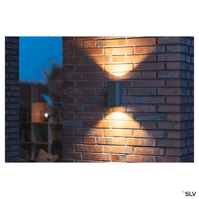 ENOLA SQUARE UP/DOWN S, outdoor LED surface-mounted wall light anthracite