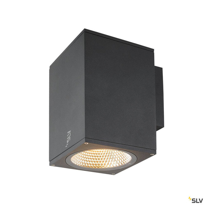ENOLA SQUARE L, single outdoor LED surface-mounted wall light anthracite CCT 3000/4000K