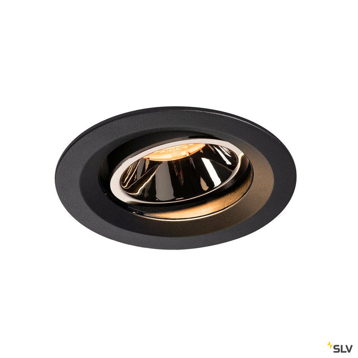 NUMINOS MOVE DL M, Indoor LED recessed ceiling light black/chrome 2700K 55° rotating and pivoting