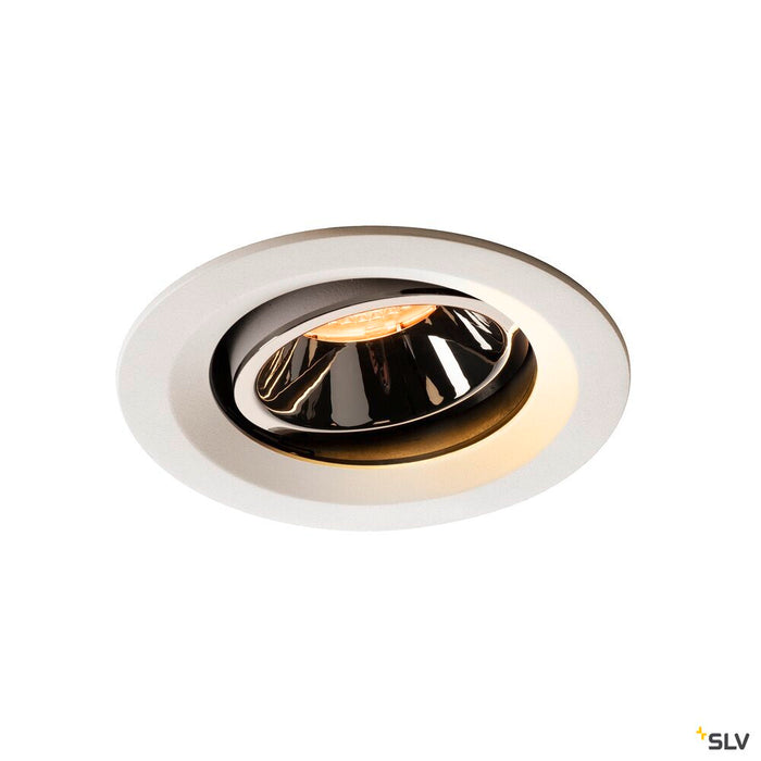 NUMINOS MOVE DL M, Indoor LED recessed ceiling light white/chrome 2700K 55° rotating and pivoting