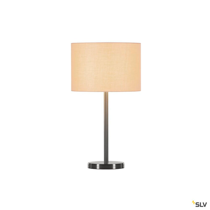 FENDA, table lamp, lamp base, A60, brushed metal, without shade, max. 60W
