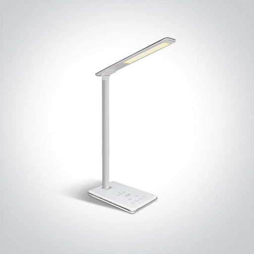 WHITE TABLE LAMP LED 5W CCT ADJUSTABLE DIMMABLE.