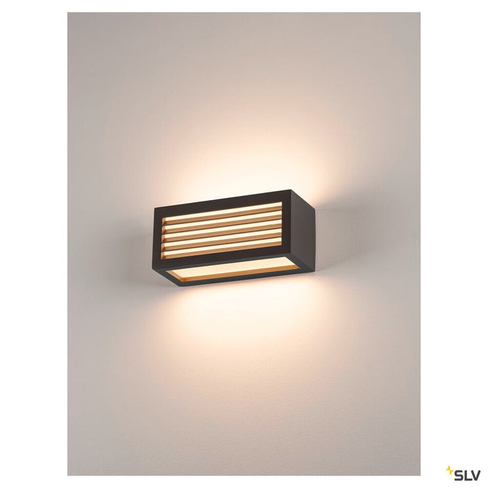 BOX_L, LED outdoor surface-mounted wall and ceiling light, anthracite, IP44, 3000K, 19W