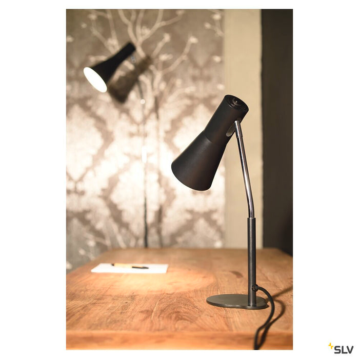 PHELIA, table lamp, QPAR51, black, max. 35W