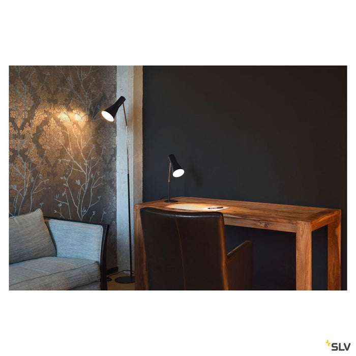 PHELIA, table lamp, QPAR51, black, max. 35W