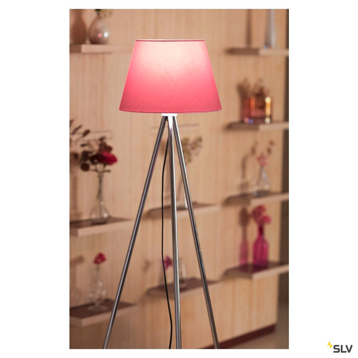 FENDA, floor stand, A60, chrome, without shade, max. 40W