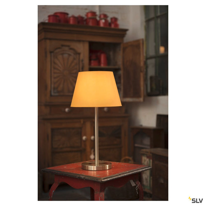 FENDA, table lamp, lamp base, A60, brushed metal, without shade, max. 60W