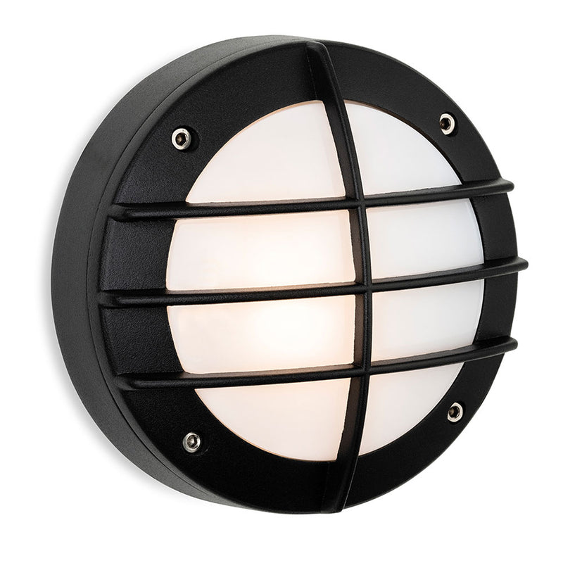 Nova Wall Light Black with White, Polycarbonate Diffuser