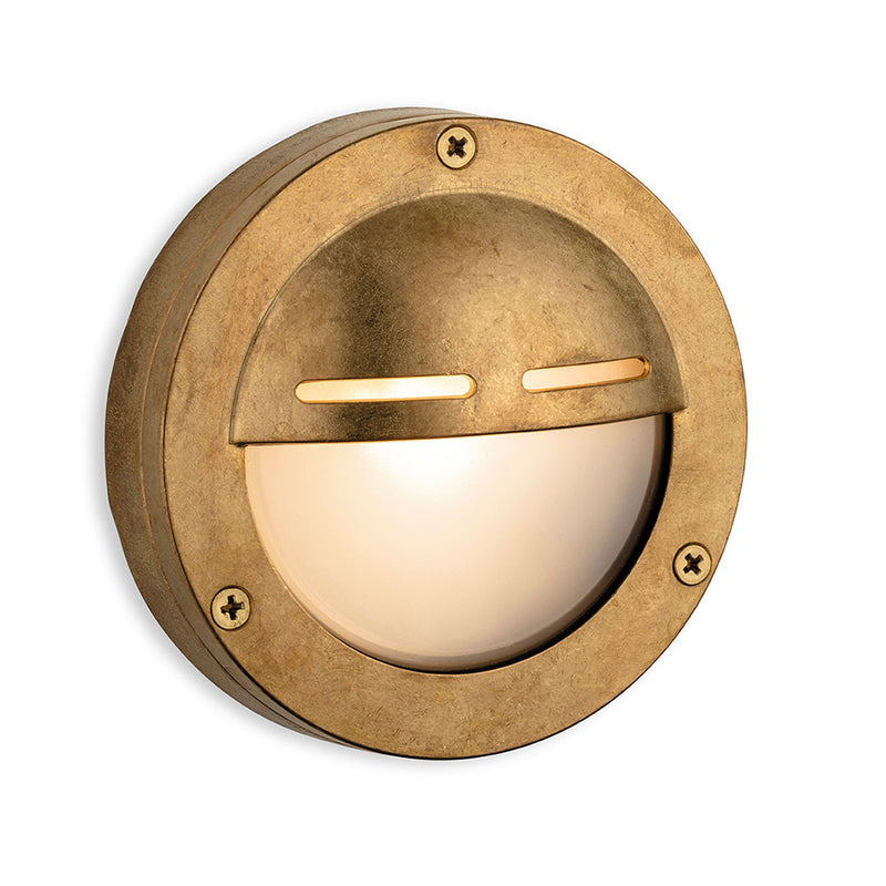 Nautic Bulkhead Brass, Frosted Glass