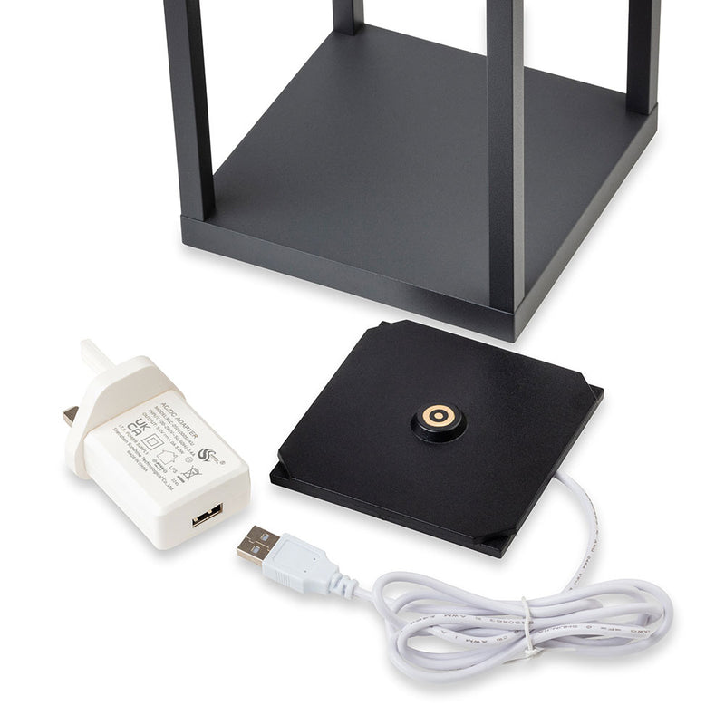 Aruba LED Table / Floor Lantern Graphite