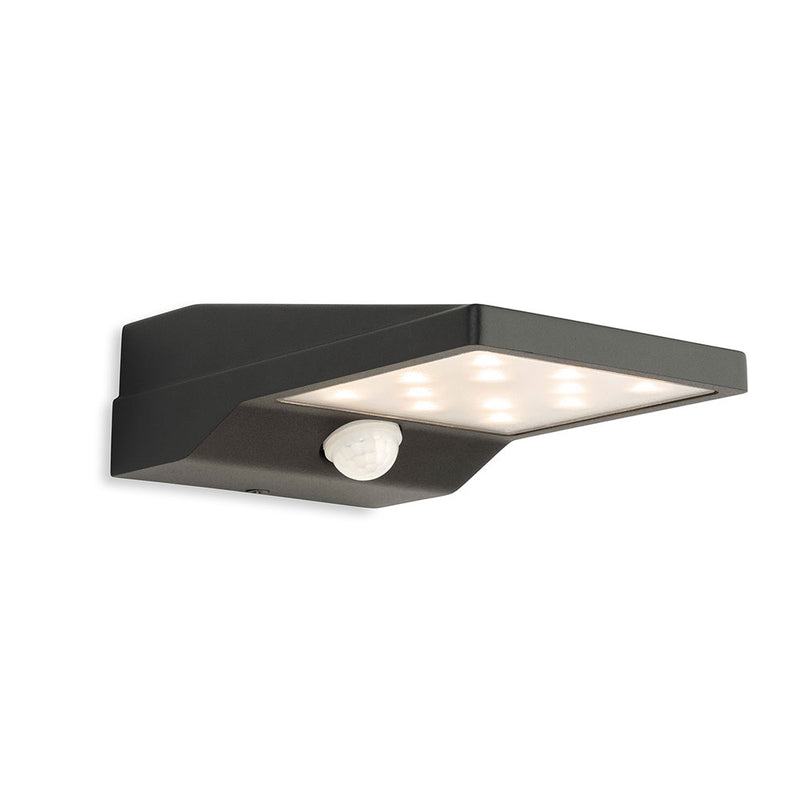 Cyrus LED Solar Wall Light with PIR Graphite