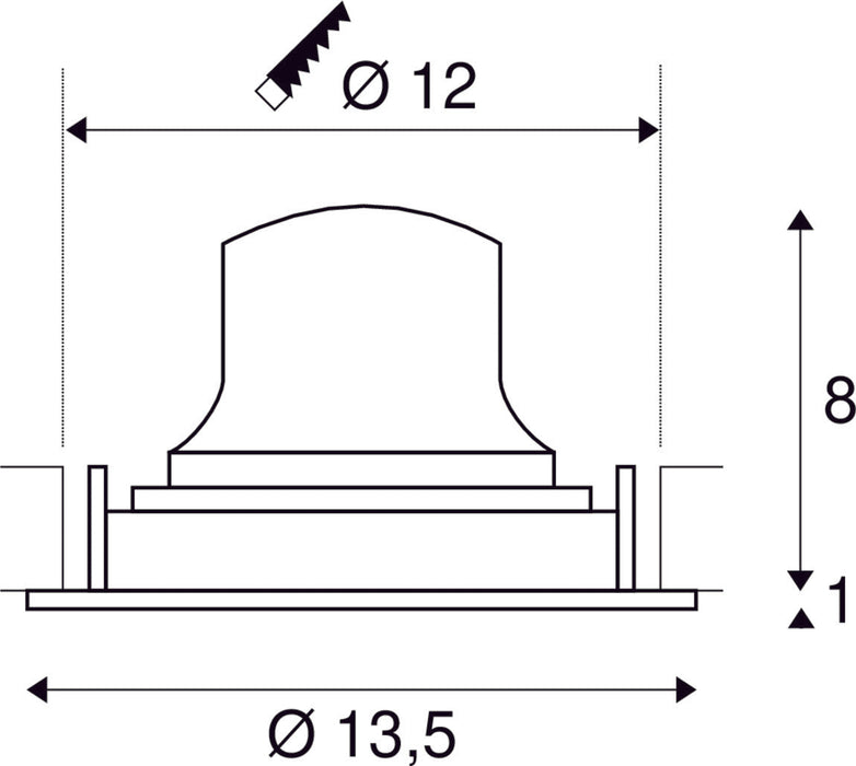 NUMINOS MOVE DL M, Indoor LED recessed ceiling light white/white 3000K 40° rotating and pivoting