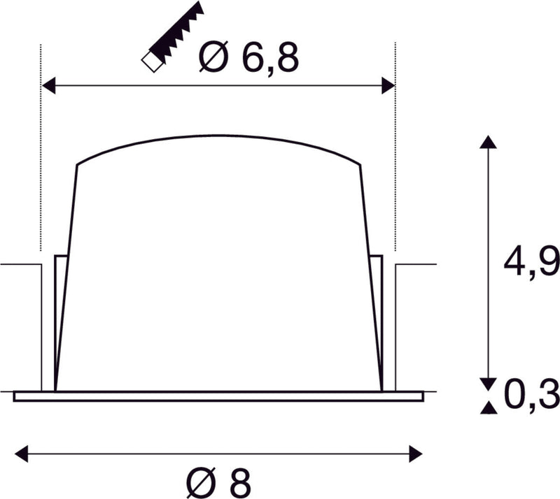 NUMINOS DL S, Indoor LED recessed ceiling light black/white 4000K 20° gimballed, rotating and pivoting, including leaf springs