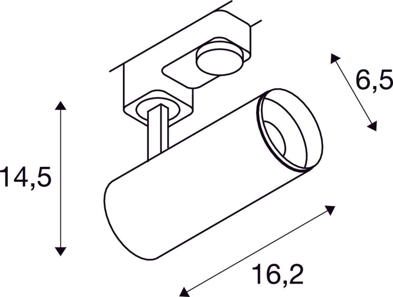 3~ NUMINOS PHASE S, 3 phase system light whitek/black 2700K 24°