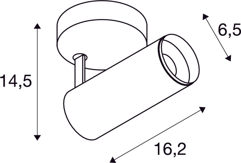 NUMINOS SPOT PHASE S, Indoor LED recessed ceiling light white/black 3000K 36°