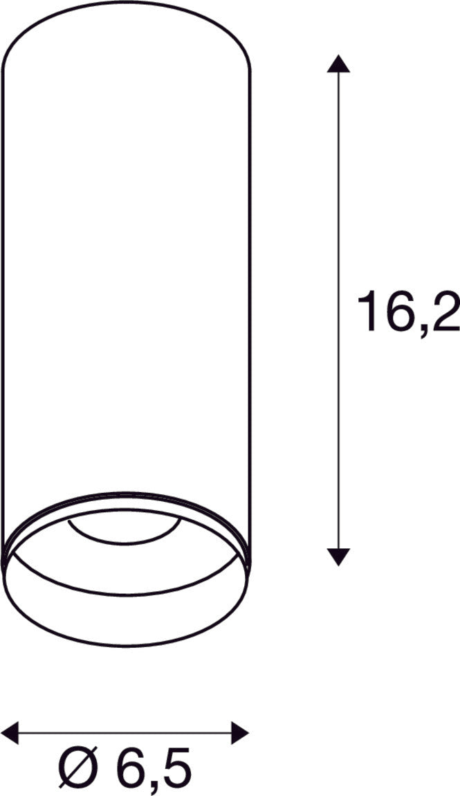 NUMINOS CL PHASE S, Indoor LED recessed ceiling light black/black 3000K 60°