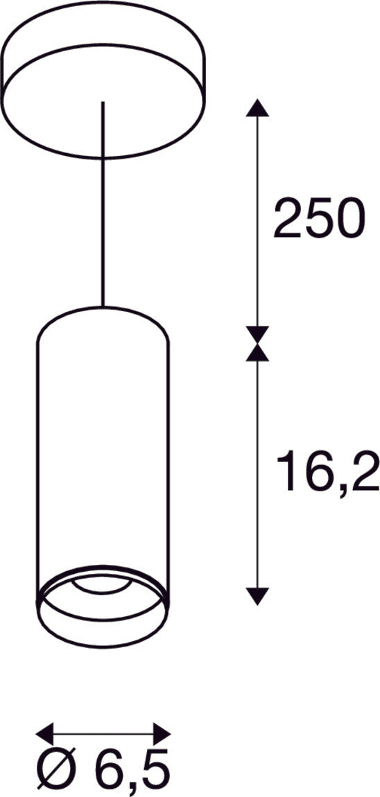 NUMINOS PD PHASE S, Indoor LED pendant light black/black 2700K 60°