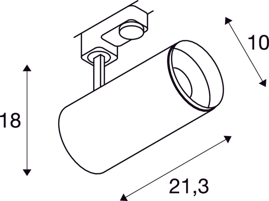 3~ NUMINOS PHASE L, 3 phase system light whitek/black 2700K 24°