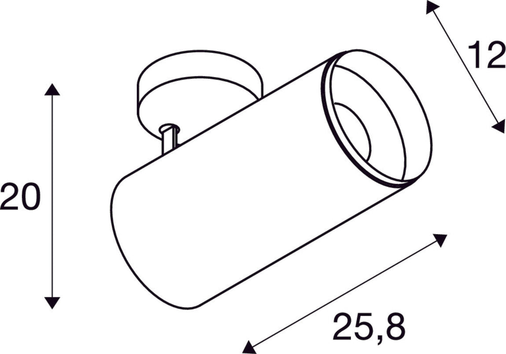 NUMINOS SPOT DALI XL, white / black ceiling mounted light, 36W 2700K 24°