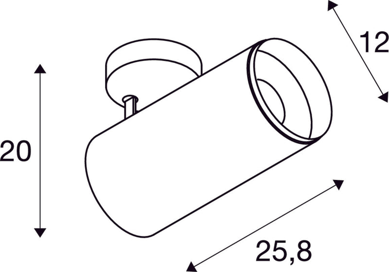 NUMINOS SPOT DALI XL, white / black ceiling mounted light, 36W 3000K 60°