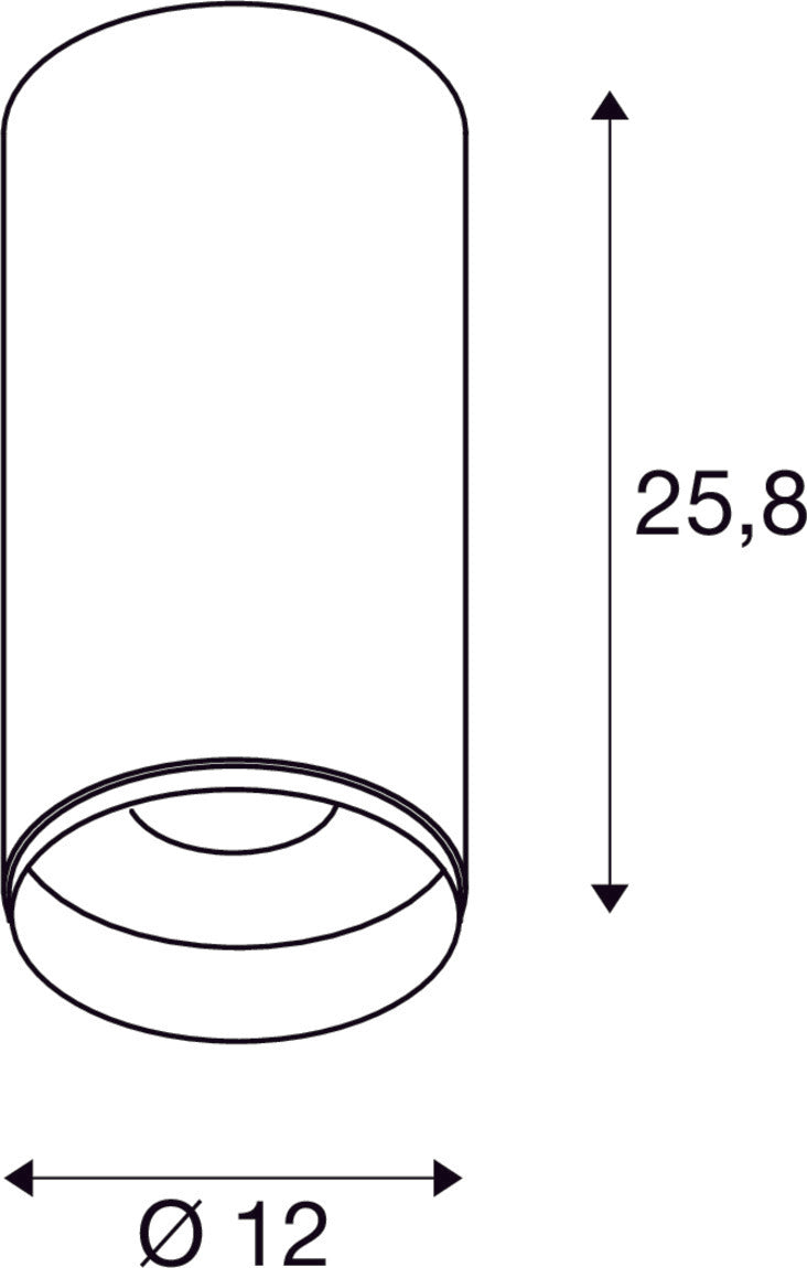 NUMINOS DALI XL, white / black ceiling mounted light, 36W 3000K 24°