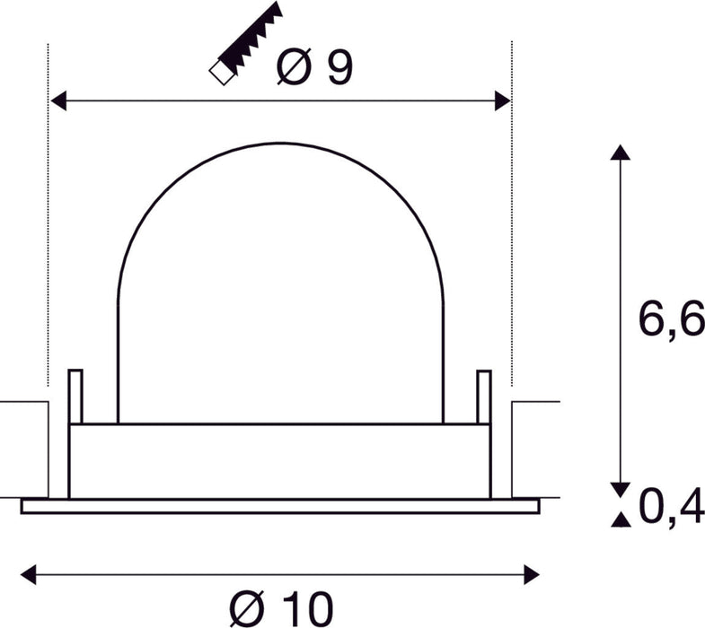 NUMINOS GIMBLE S, black recessed ceiling light, 2700K 20°