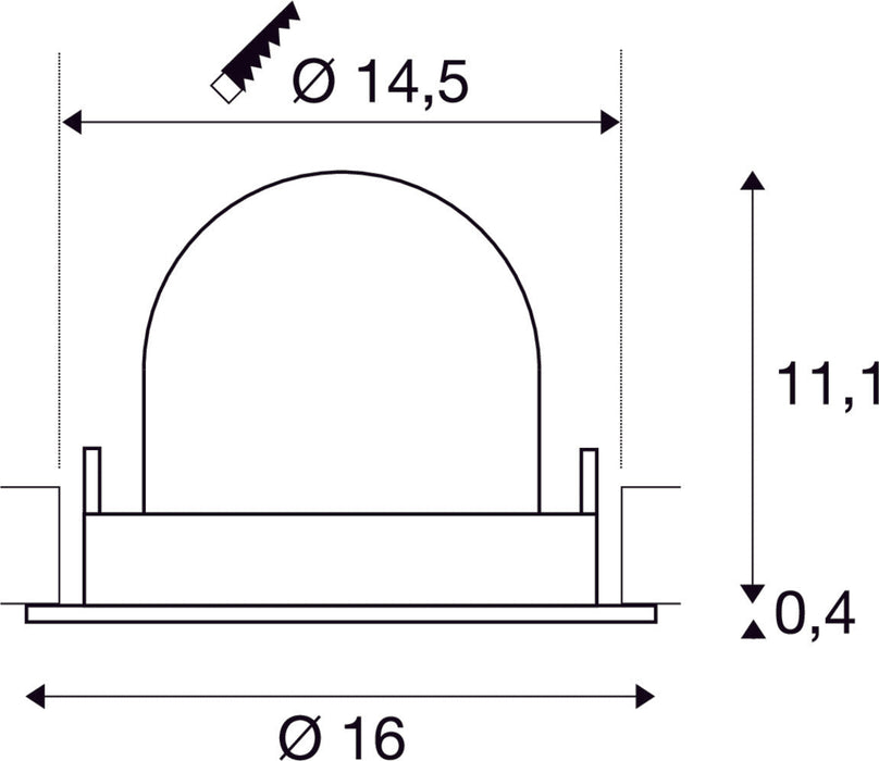 NUMINOS GIMBLE L, white recessed ceiling light, 3000K 55°