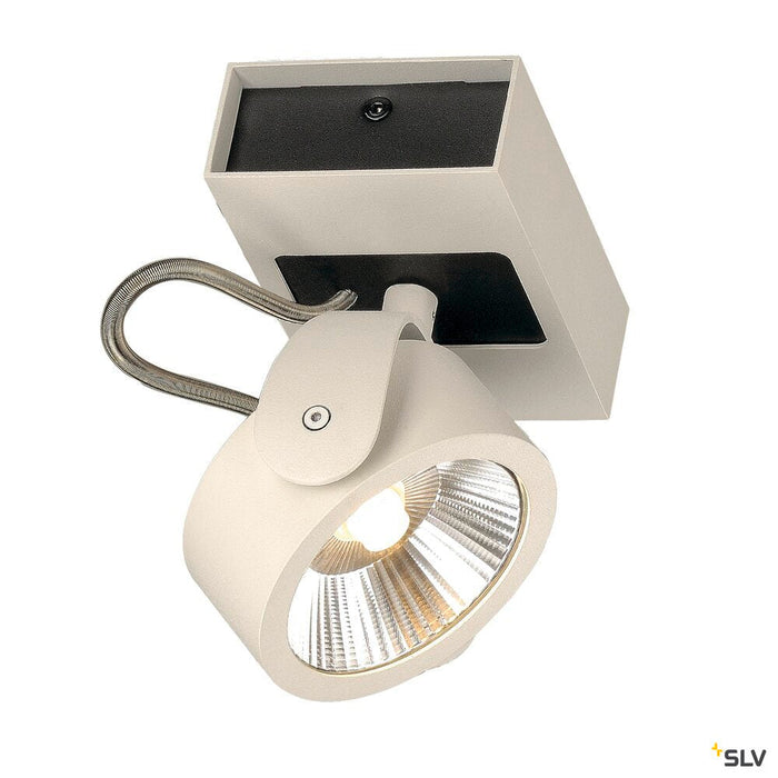 KALU, wall and ceiling light,  single-headed, LED, 3000K, white/black, 60°