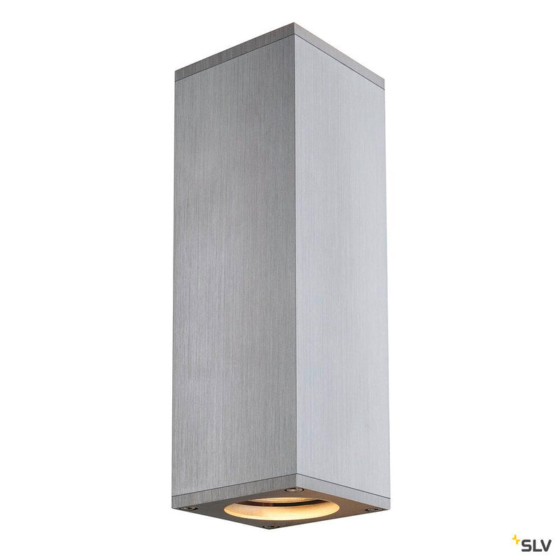 THEO UP/DOWN, QPAR51, wall light, brushed aluminium, max. 2x50W