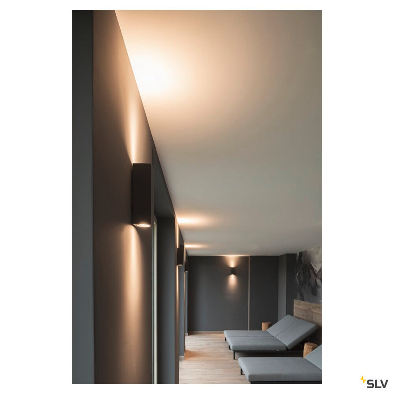 THEO UP/DOWN, wall light, QPAR51, anthracite, max. 2x50W