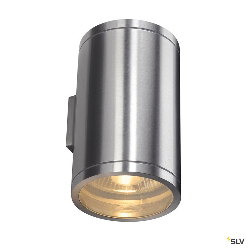 ROX WALL OUT UP/DOWN, QPAR11, outdoor wall light, brushed aluminium, max.2x50W, IP44