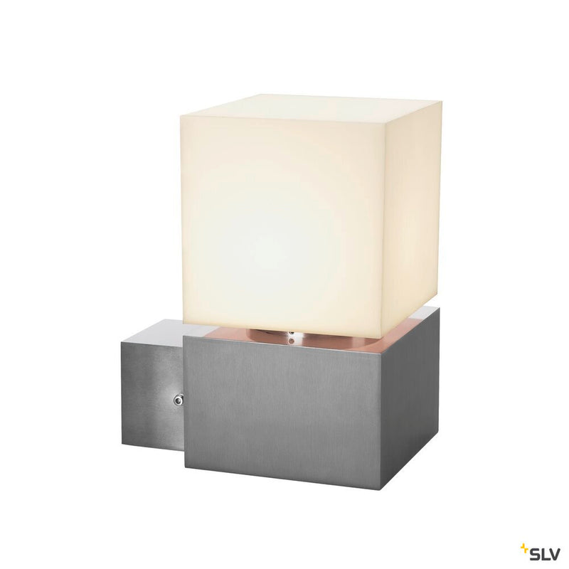 SQUARE WALL, E27, outdoor wall light, stainless steel 304, max. 20W, IP44