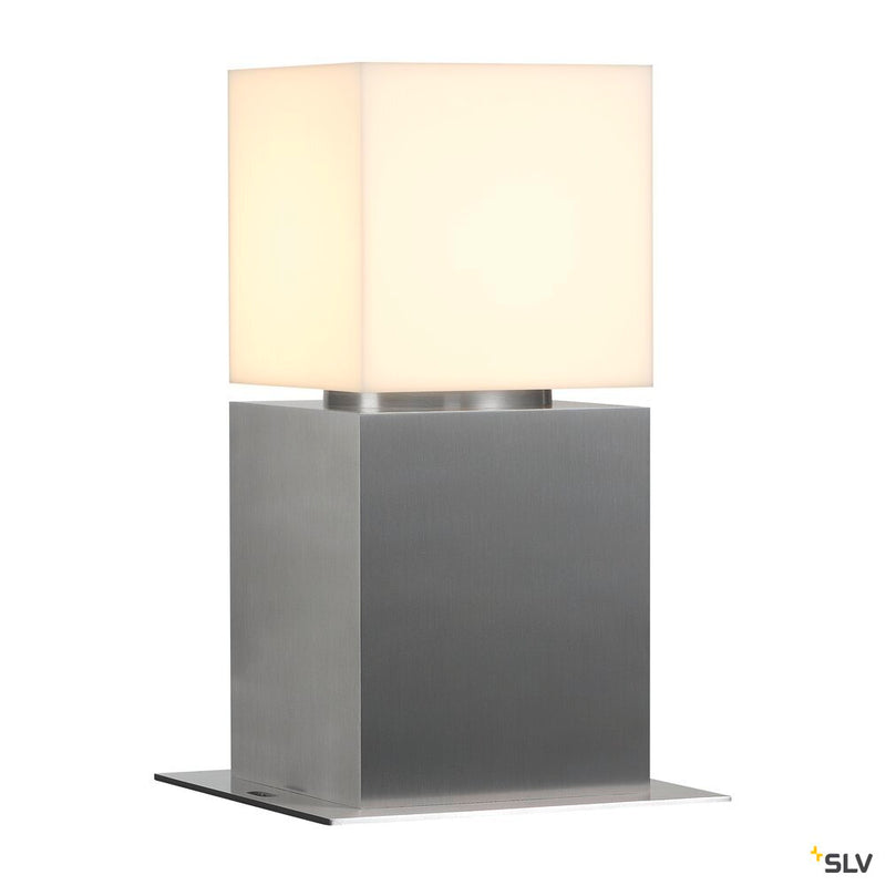 SQUARE POLE 30, E27, outdoor floor stand, stainless steel 304, max. 20W, IP44