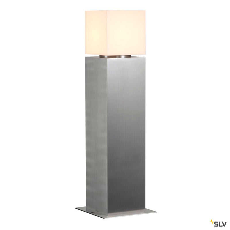 SQUARE POLE 60, E27, outdoor floor stand, stainless steel 304, max. 20W, IP44