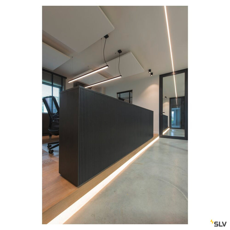 GLENOS, professional pendant, LED, 3000K, black, 2 m, 85W