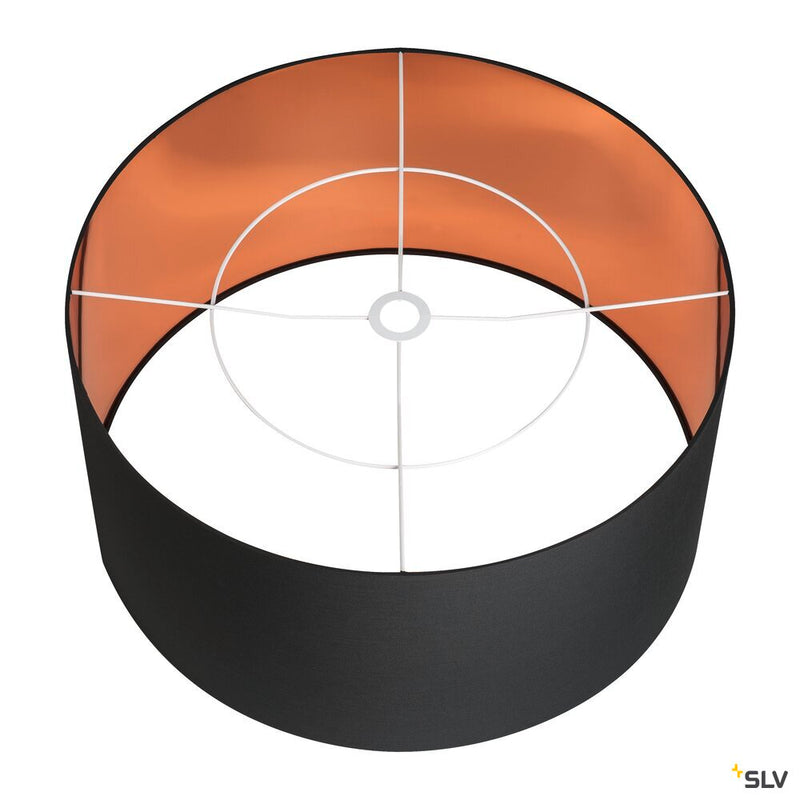 FENDA, lamp shade, black/copper, Ø70cm