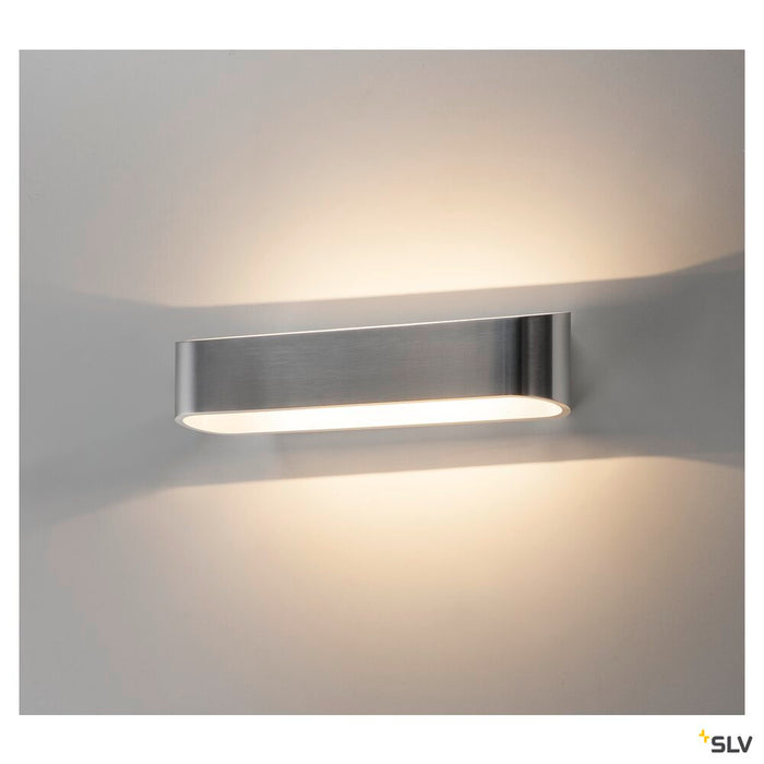 ASSO 300, wall light, LED, 2000K-3000K Dim to Warm, brushed aluminium/white