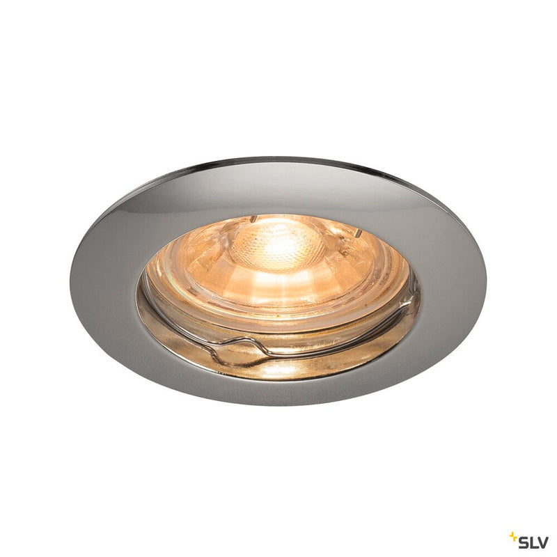 PIKA, recessed ceiling light, QPAR51, rigid, chrome, max. 50W