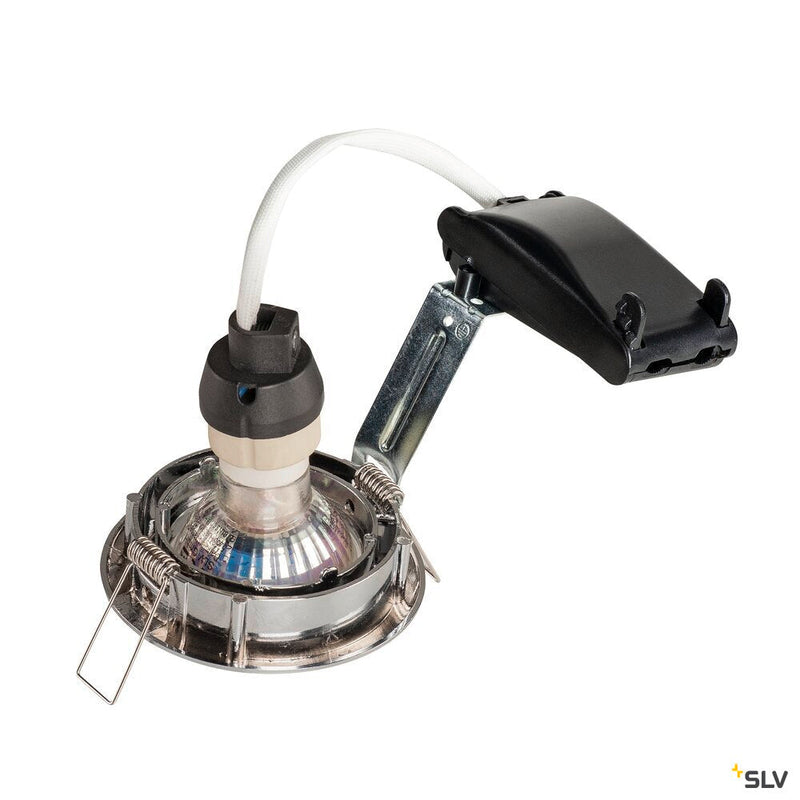 PIKA, recessed ceiling light, QPAR51, swivelling, chrome, max. 50W