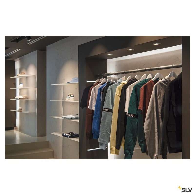 PIKA, recessed ceiling light, QPAR51, swivelling, silver-grey, max. 50W