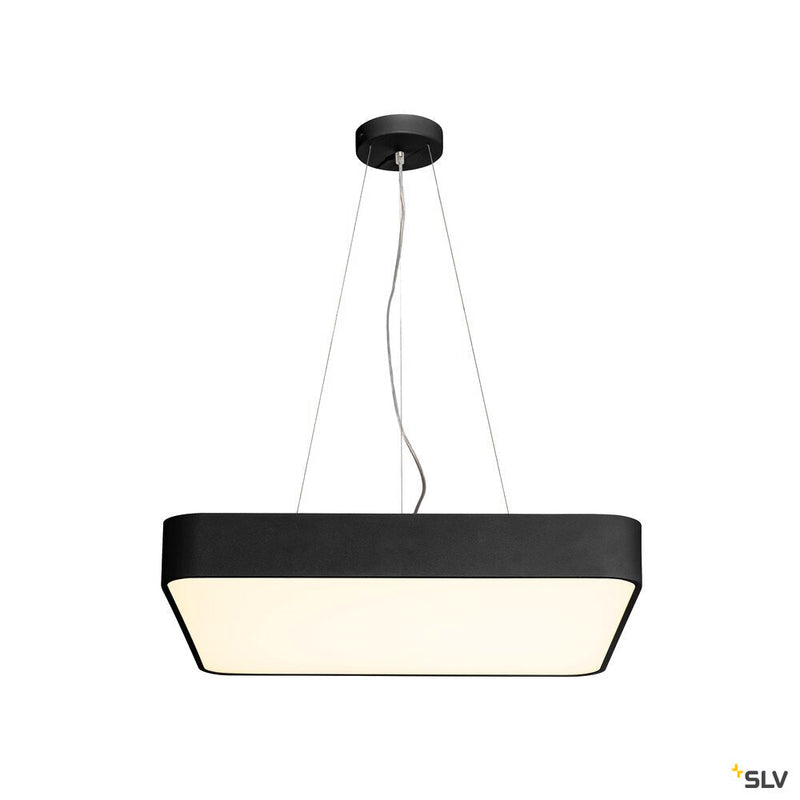 MEDO 60, ceiling light, LED, 3000K, square, black, 1-10V