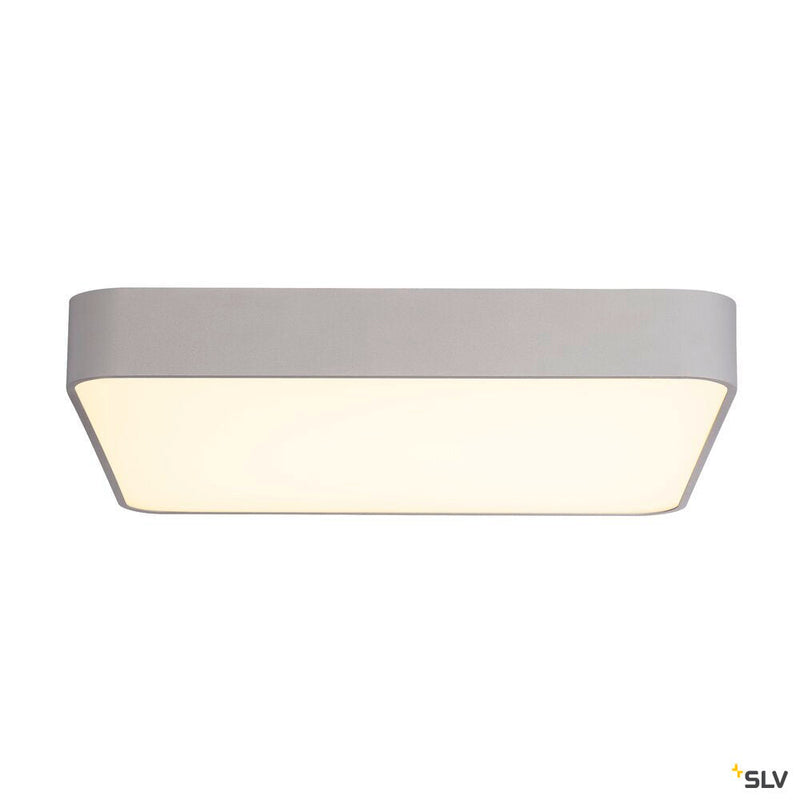 MEDO 60, ceiling light, LED, 3000K, square, silver-grey, 1-10V