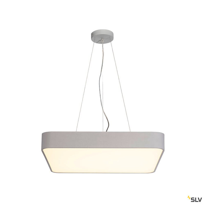 MEDO 60, ceiling light, LED, 3000K, square, silver-grey, 1-10V