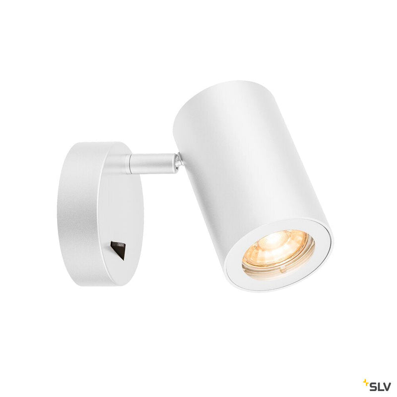 ENOLA_B, wall light, QPAR51, with switch, white, max. 50W