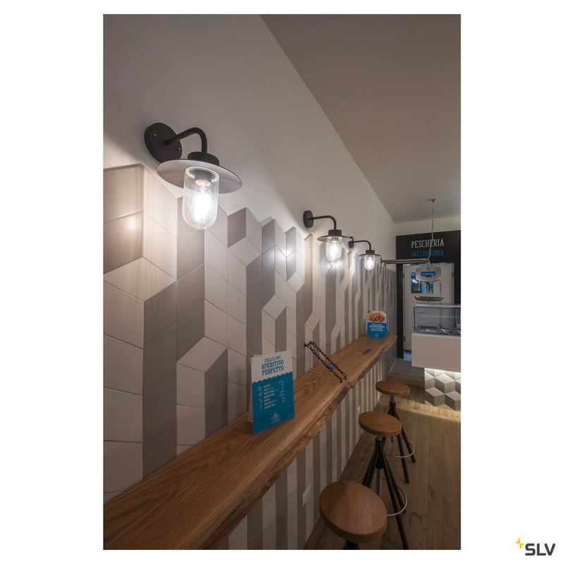 MOLAT, outdoor wall light, E27, anthracite, max. 60W, IP44