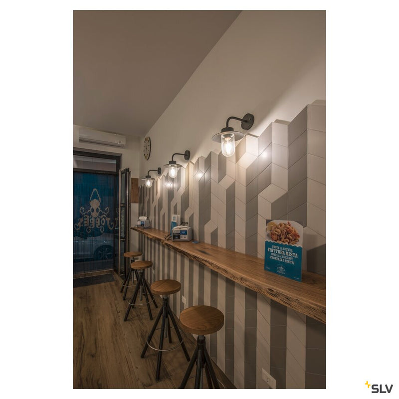 MOLAT, outdoor wall light, E27, anthracite, max. 60W, IP44